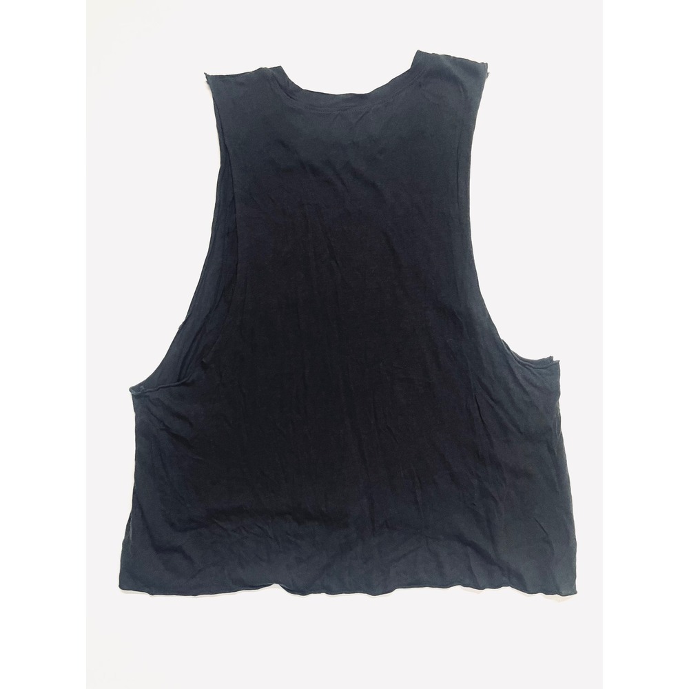 Nirvana Graphic Muscle Tank Top Black Supima Cotton Blend Smiley Face Size L - Picture 10 of 11